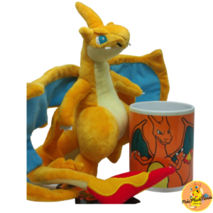 Promoción Mega Charizard Peluche y taza