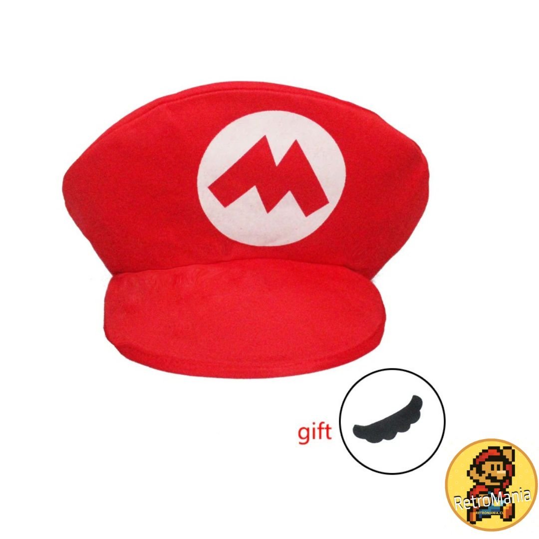 Gorro Super Mario Bros para disfrutar con bigote de regalo