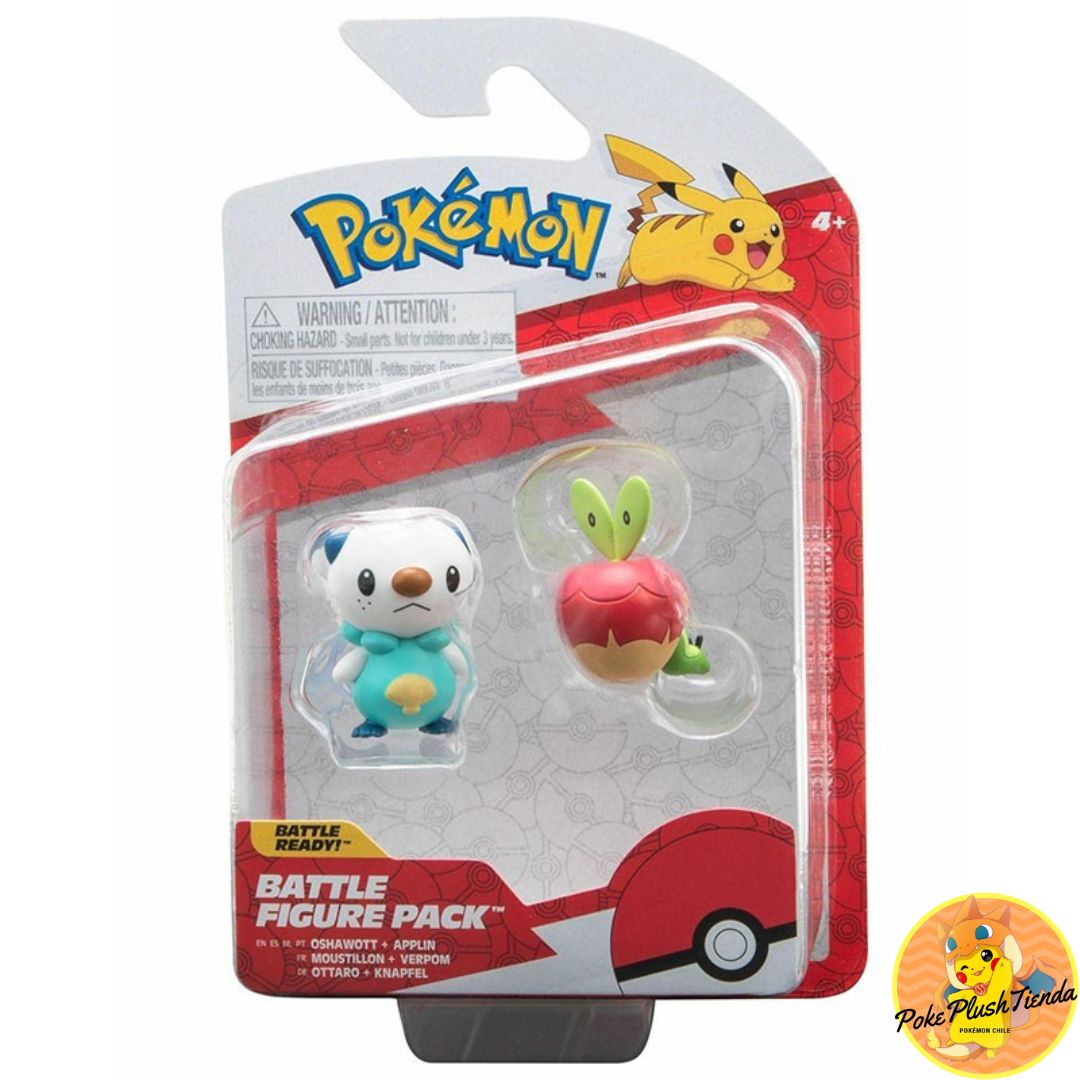 Set dos figuras Pokémon oshawott y applin