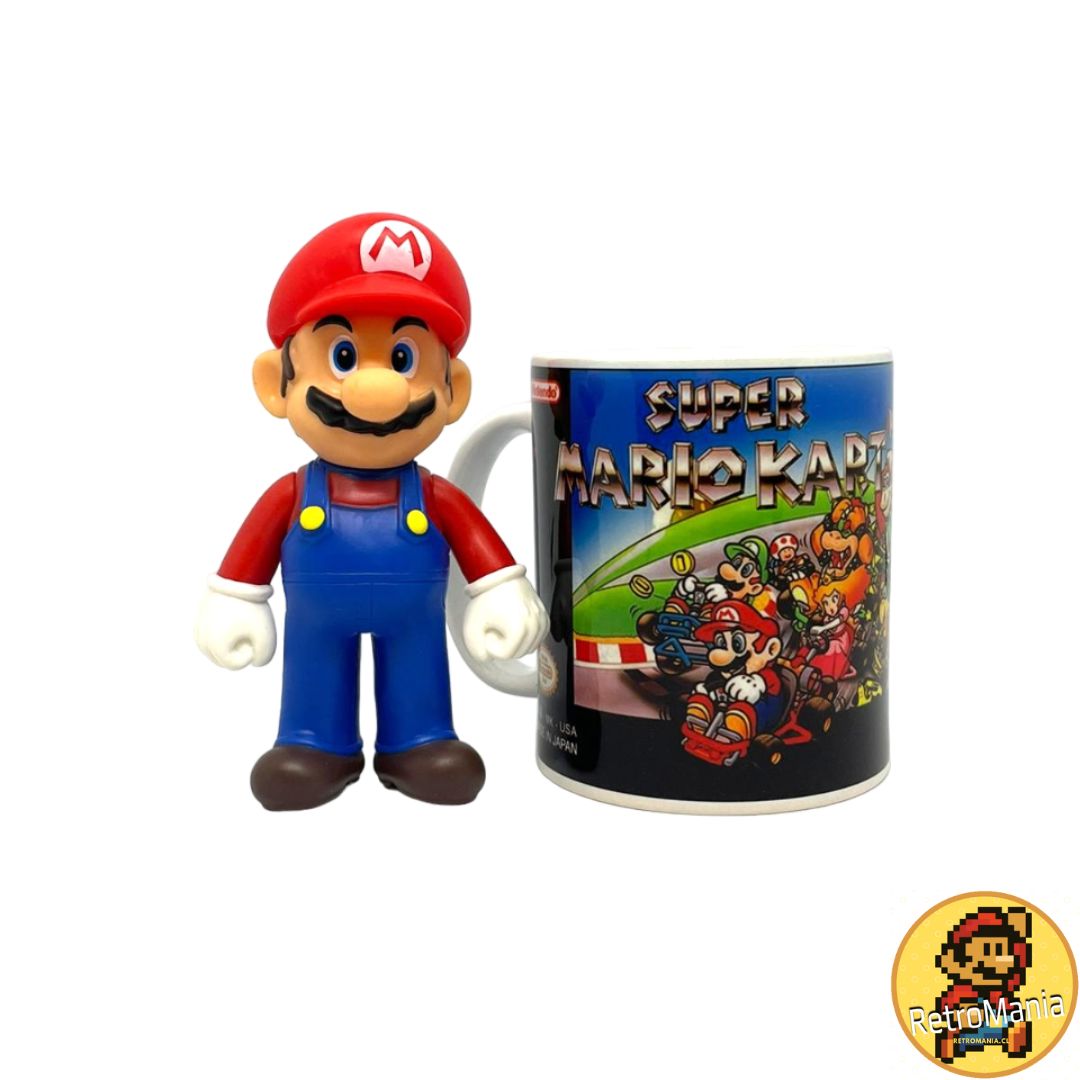 Promoción Super mario Figura más taza Mario Kart